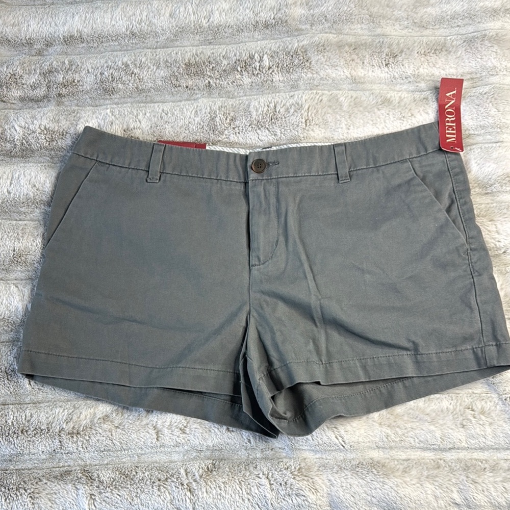 NWT Merona Gray Shorts size 14